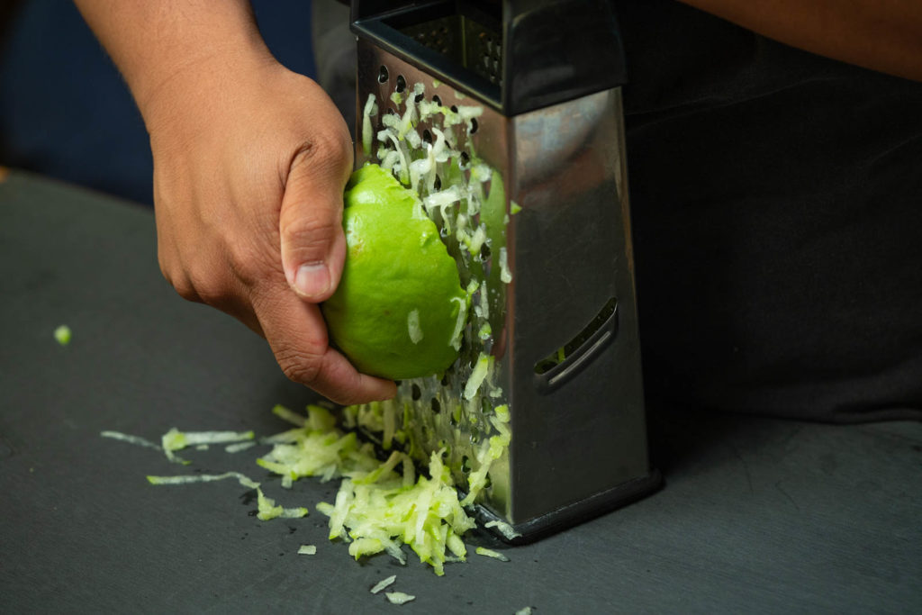 Grate the chayote