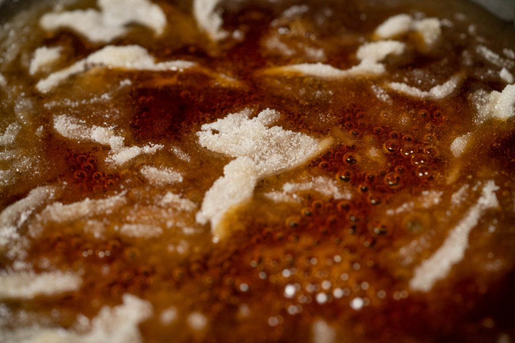 Look for the deep brown caramelization