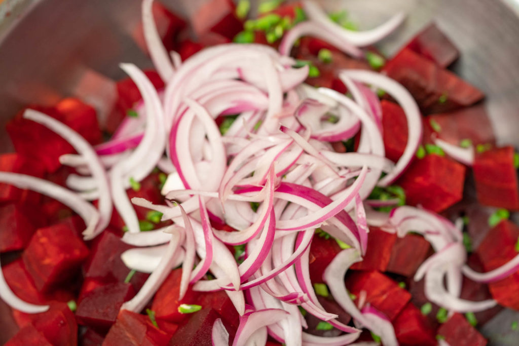 Combine beets and onions