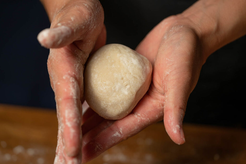 Form dough pieces into balls
