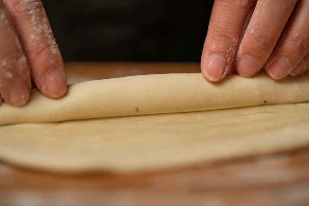 Roll dough into a log