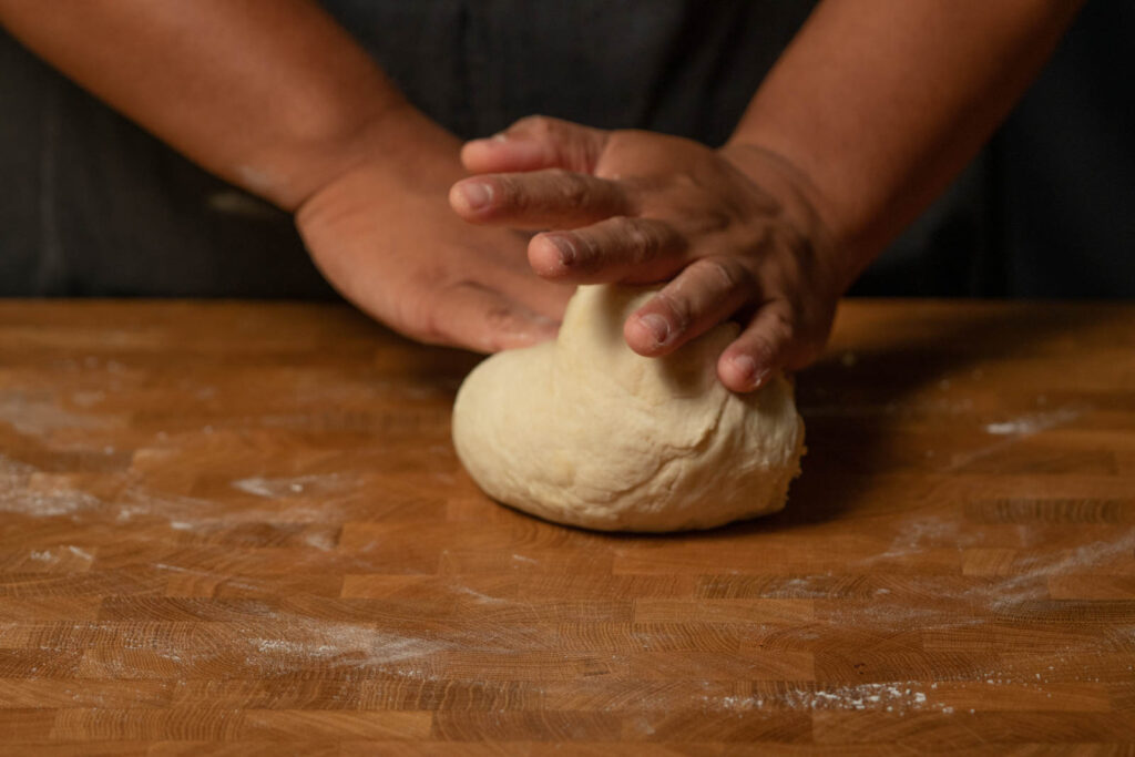 Knead until dough is smooth