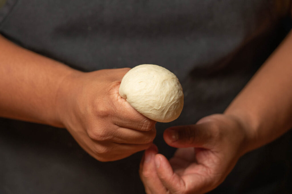 Form dough pieces into balls