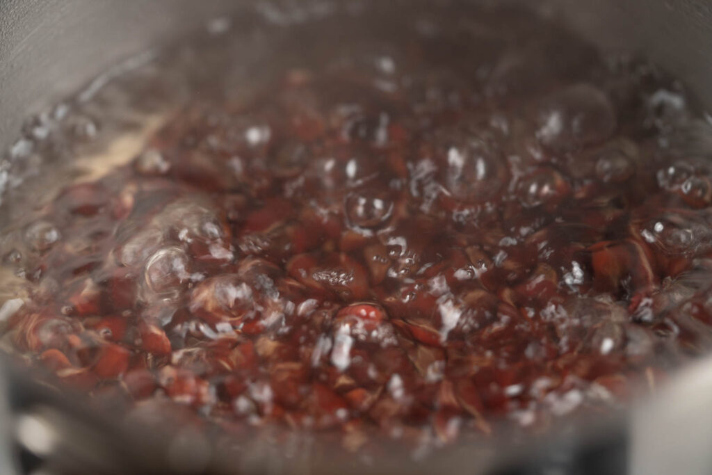 Boil red beans for 5 minutes
