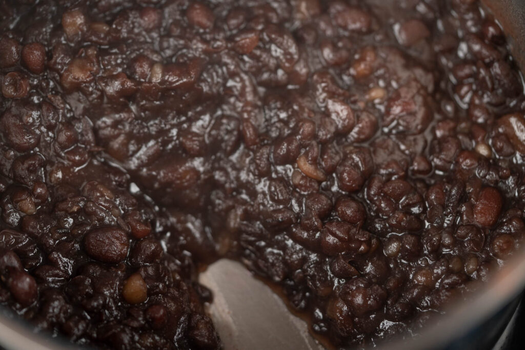 cooked red beans