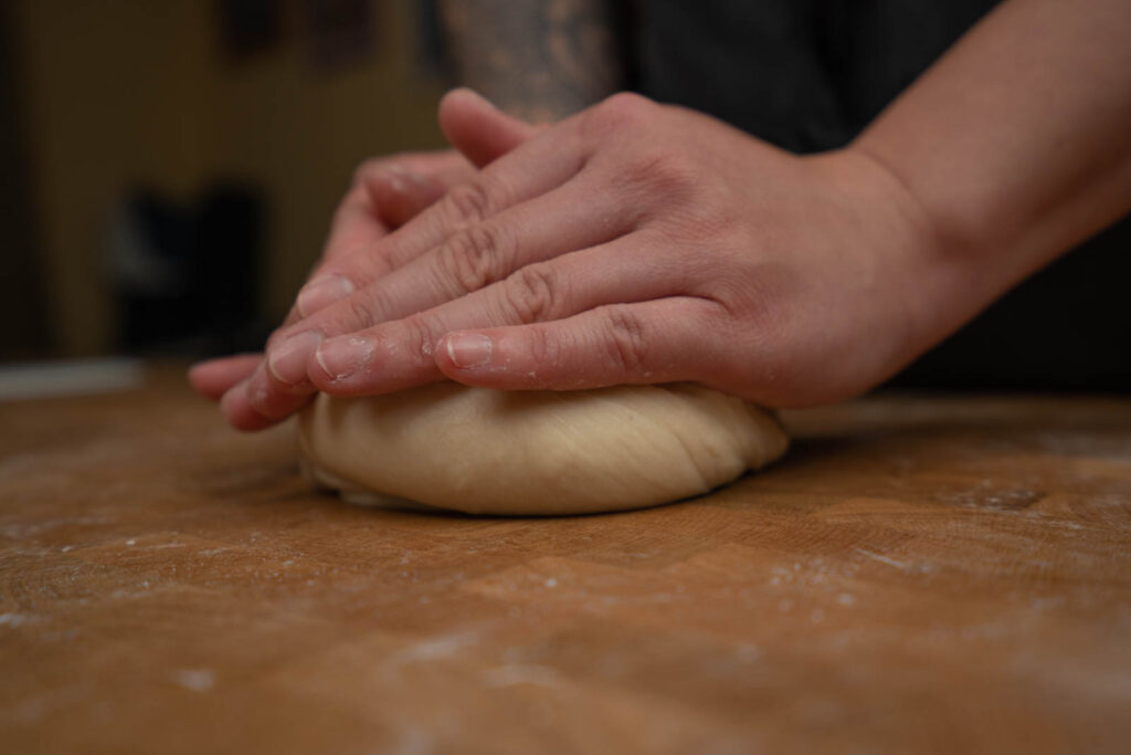 Inga Lam's milk bread - shaping boule
