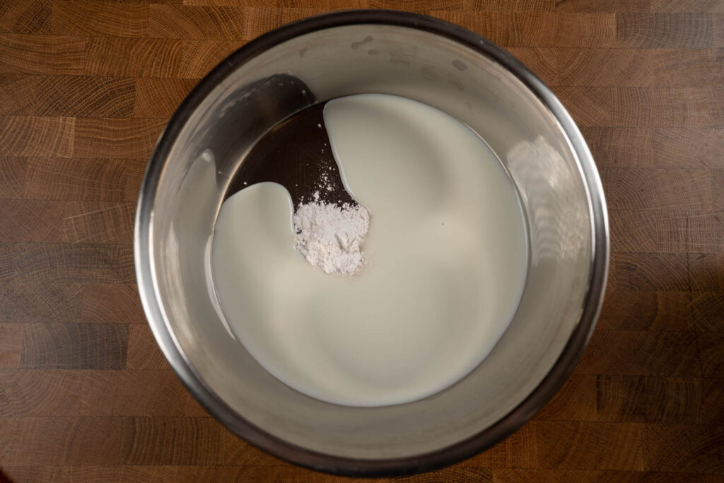 mix gypsum with a little soy milk