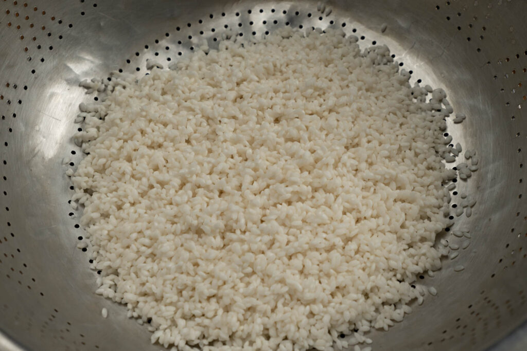 soaked & drained rice