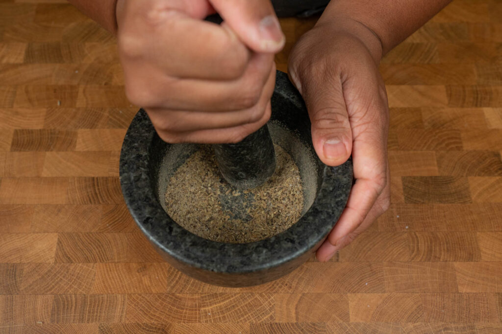 Grinding whole spices