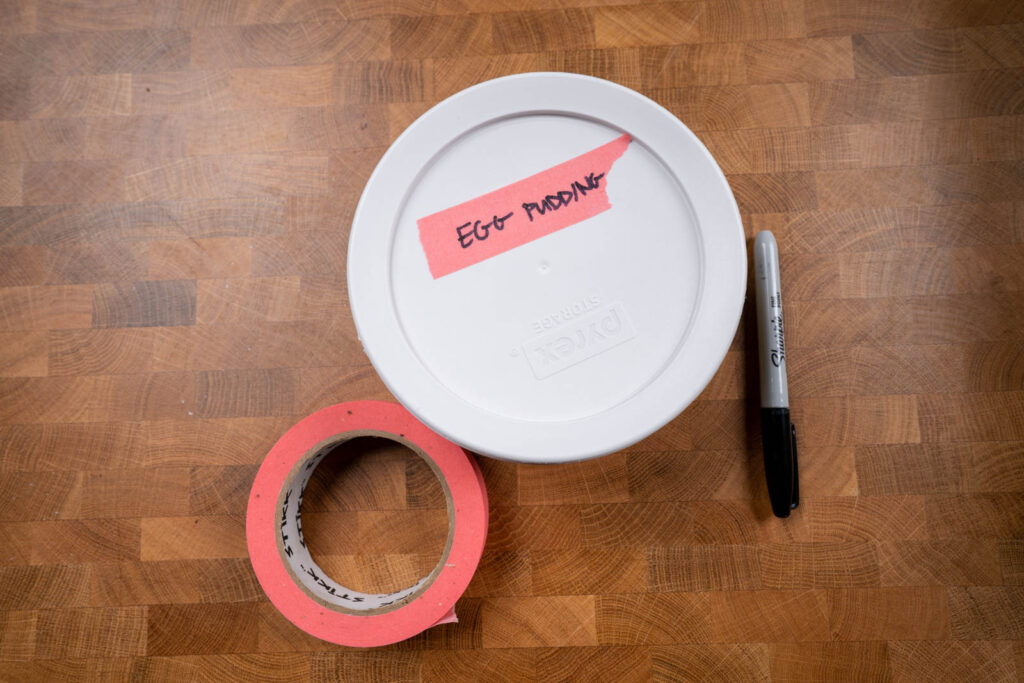 Store egg pudding in fridge