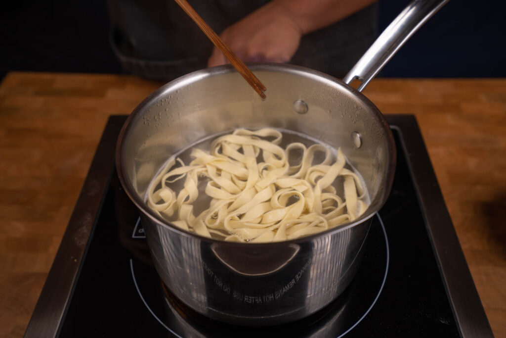 Fresh egg pasta: cooking pasta