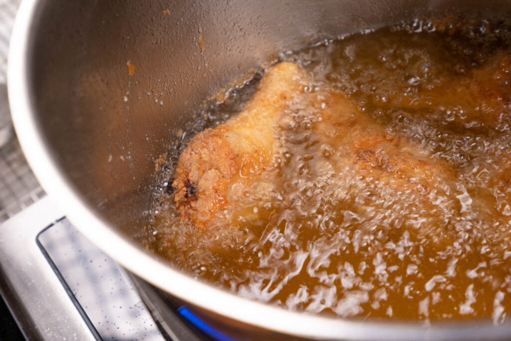 Second fry - 375F medium golden brown