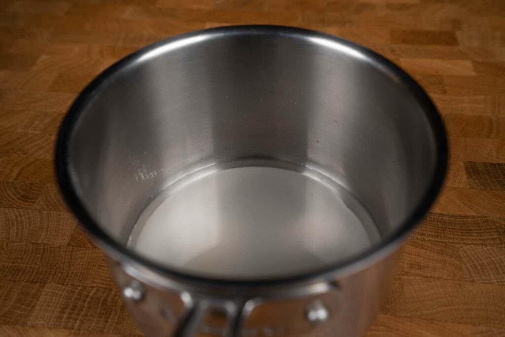 Make simple syrup: equal parts sugar and water