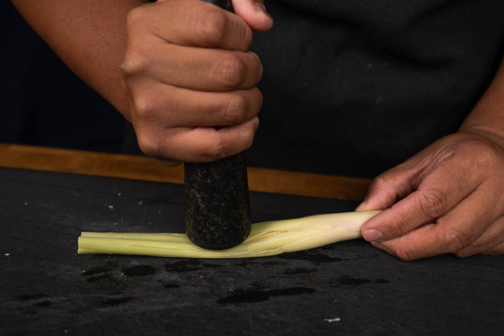 bruise and pound lemongrass