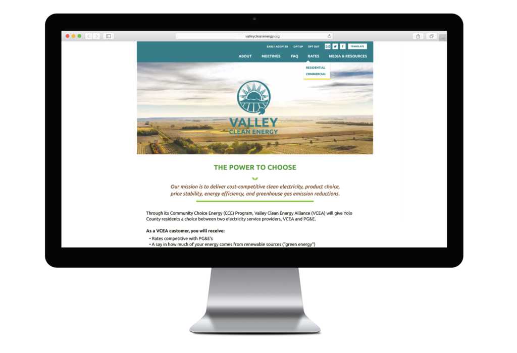 Valley Clean Energy website