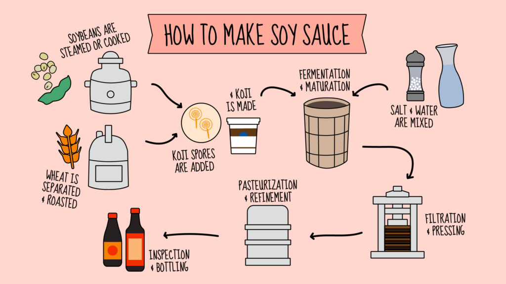 How to Make Soy Sauce infographic