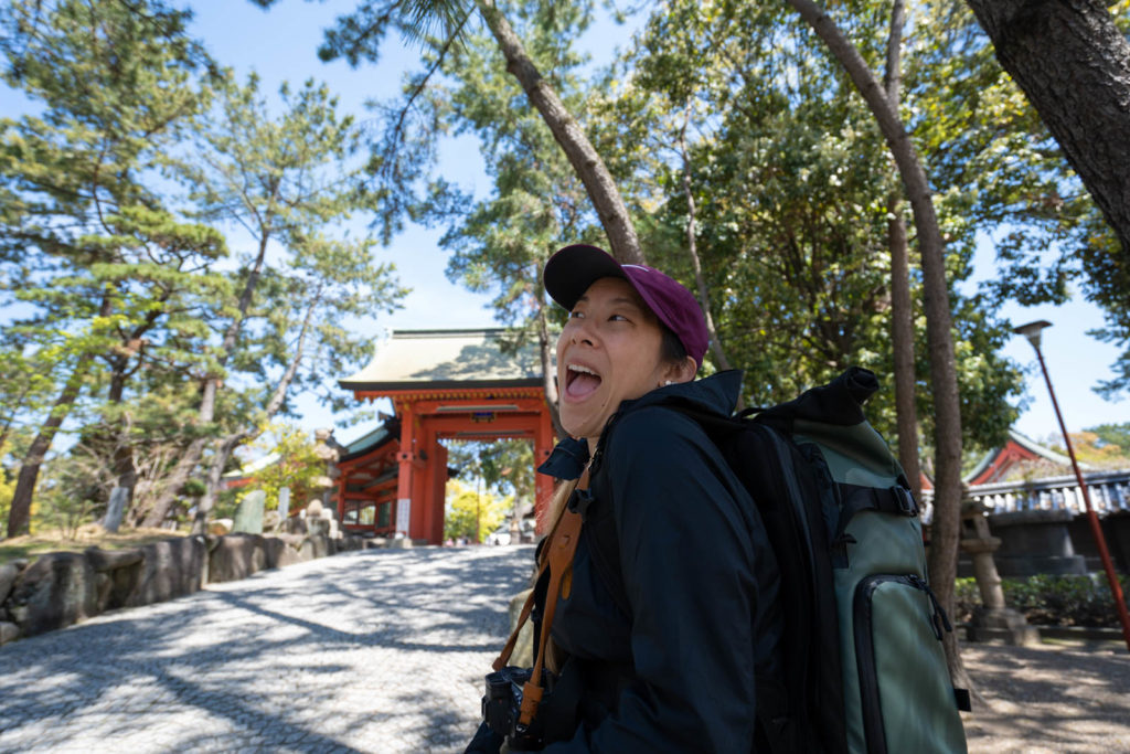 Adriennne at Sumiyoshi Taisha, Osaka, Japan