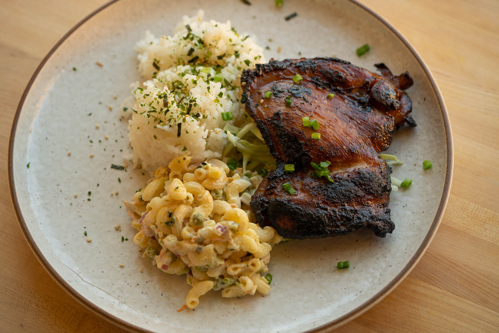 Hawaiian BBQ Chicken lunch plate