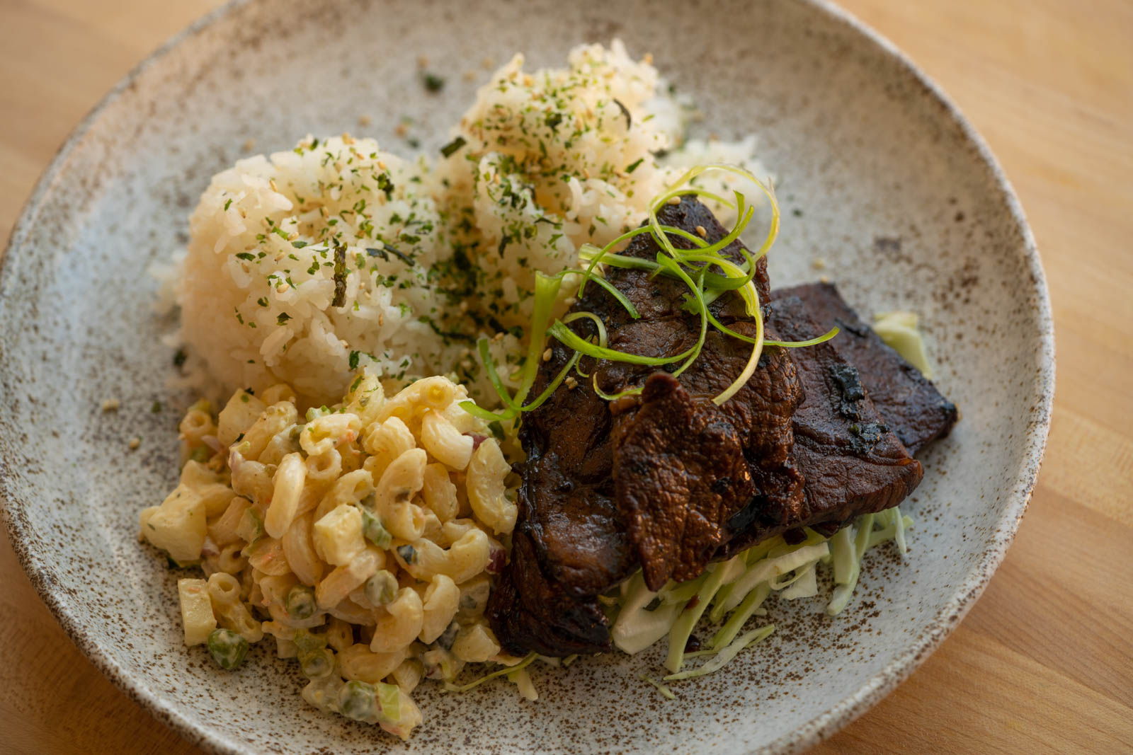 Hawaiian Teriyaki Beef lunch plate