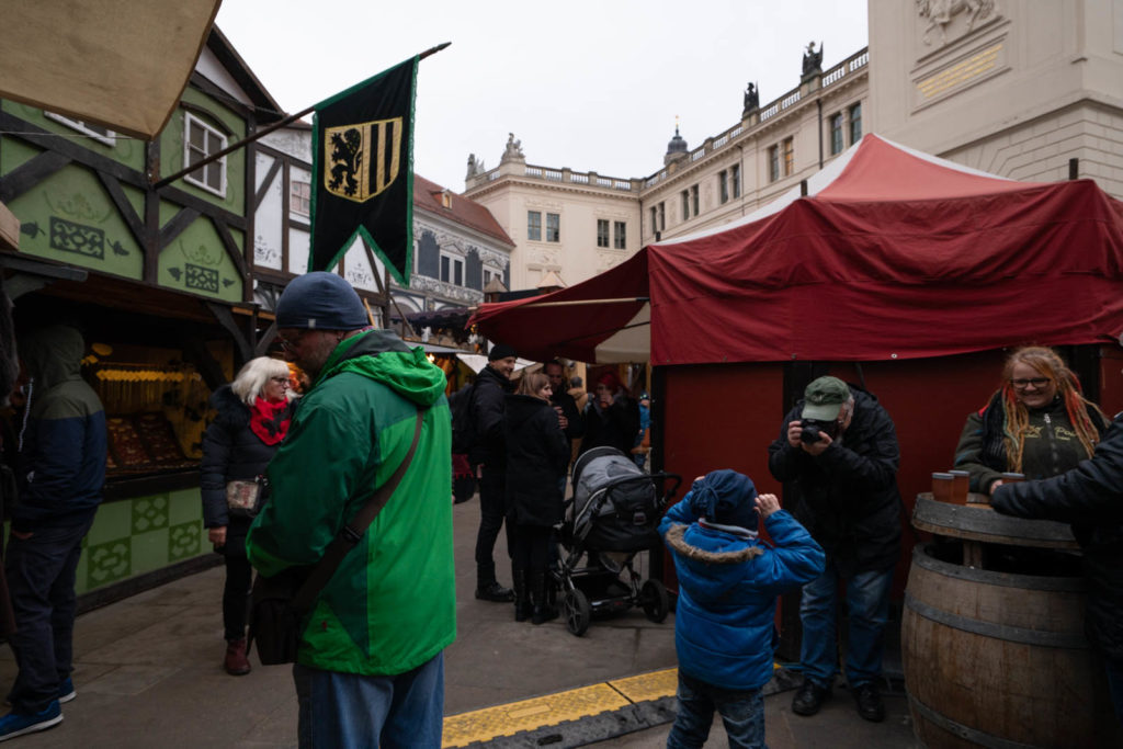 Mittelalter-Weihnacht medieval market, Dresden, Germany
