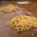 Fresh egg pasta: cut pasta noodles