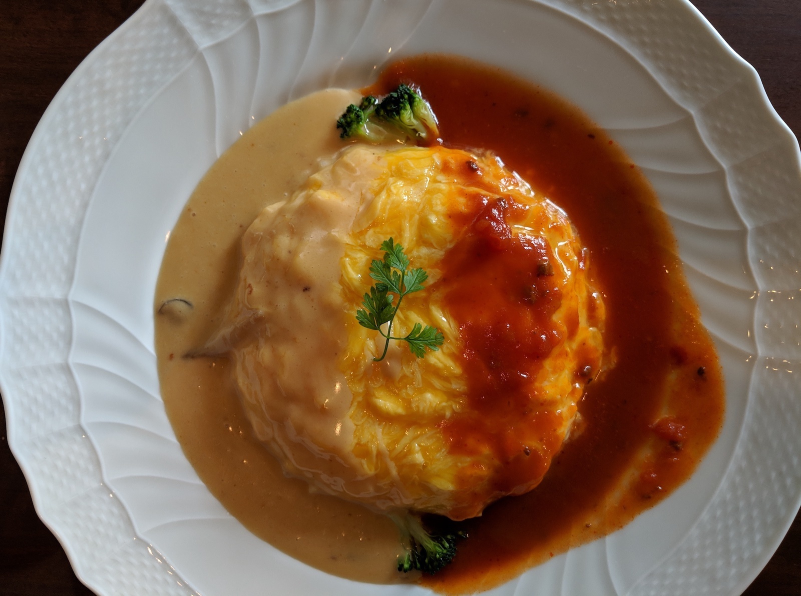 half and half omurice, Muguni, Osaka, Japan