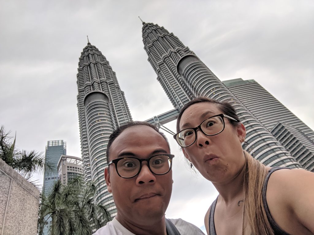 Carlienne at Petronas Towers, Kuala Lumpur, Malaysia
