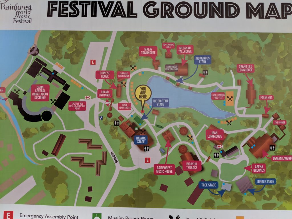 Rainforest World Music Festival Map