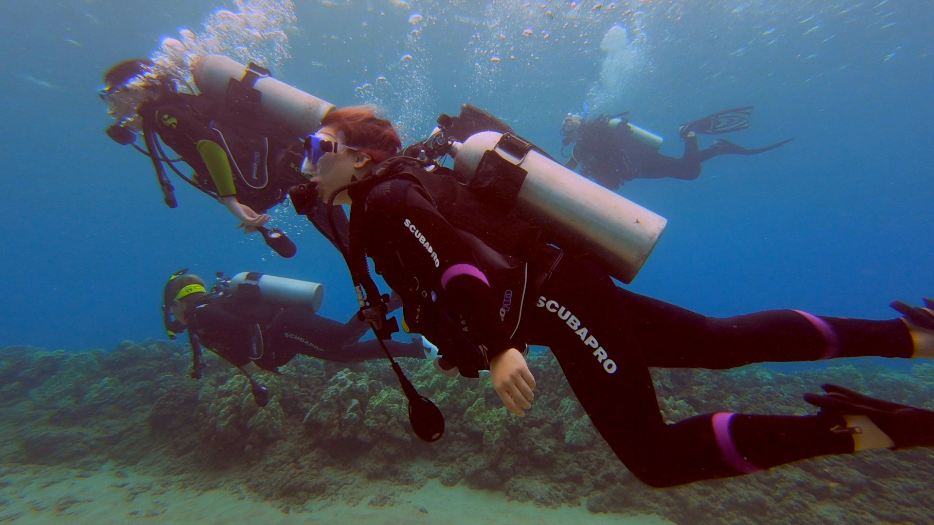 photo of Adrienne scuba diving